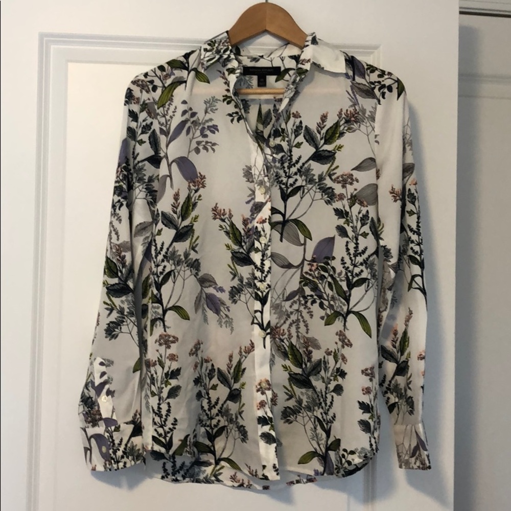 Banana Republic floral button down blouse